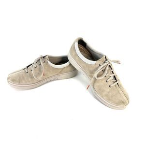 Dansko Brandi Sneakers Women's Size 40 Tan Suede Tennis Casual Lace Up Shoes